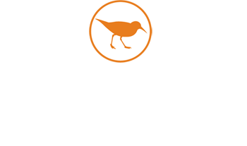 Sanderling Resort - Inverted logo version. Main menu link to homepage